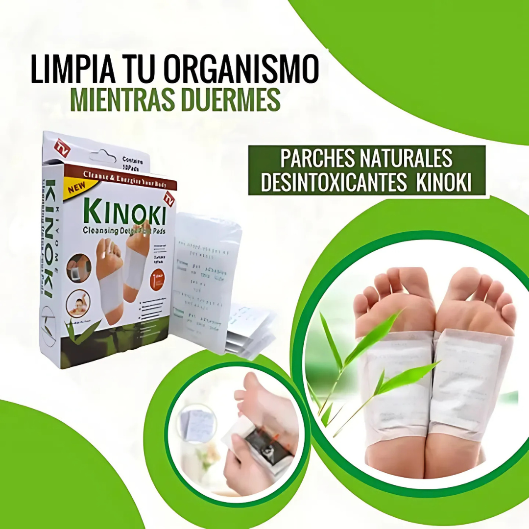 PACK 10 PARCHES DESINTOXICANTES KINOKI + ENVIO GRATIS🚚