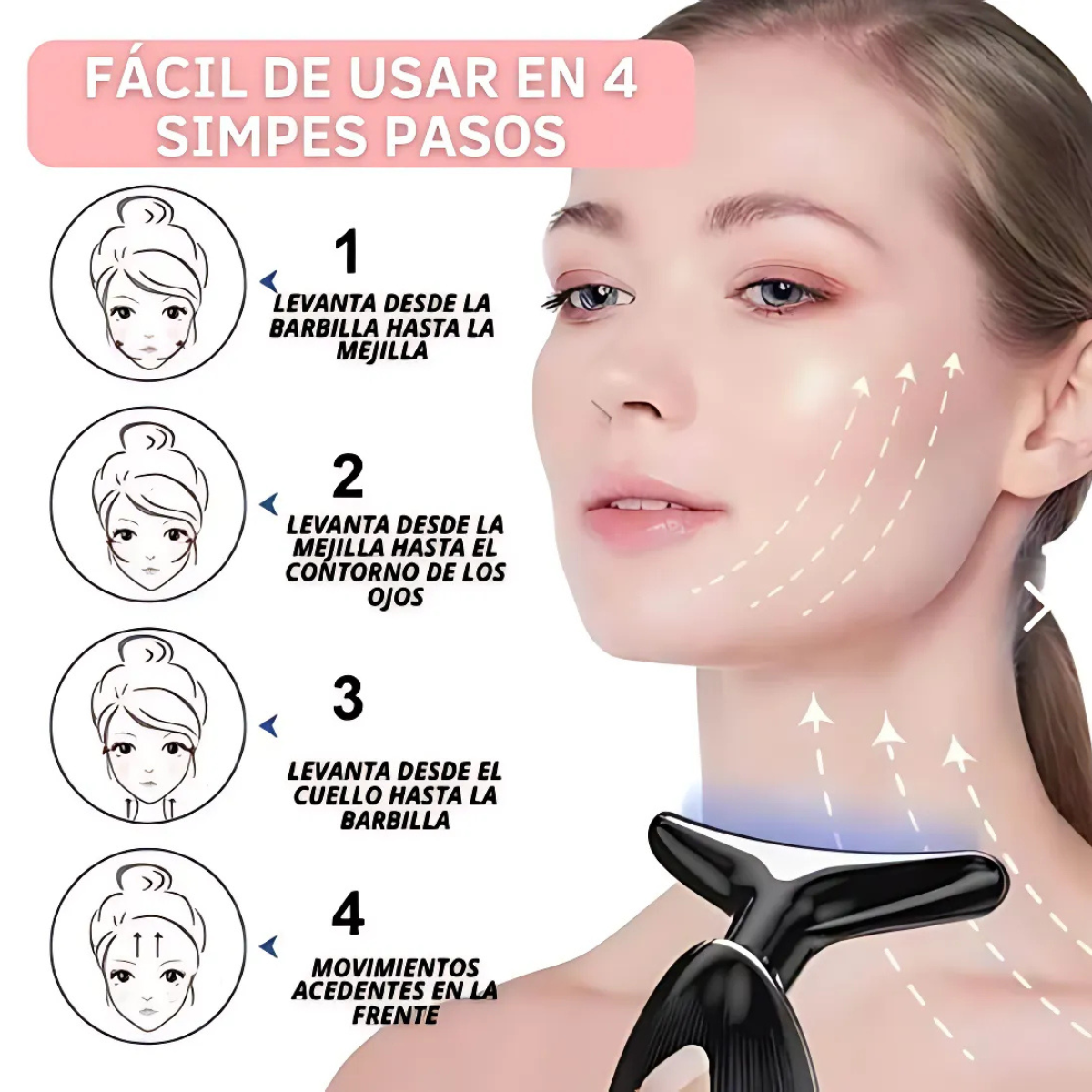 Masajeador Rejuvenecedor Facial GlowLift Pro